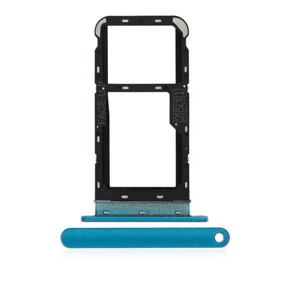 Replacement Dual Sim Card Tray Compatible For Motorola Moto E7 Power (XT2097-6 / 2021) (Tahiti Blue)