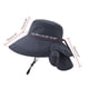 thumbnail image 2 of Sombrero de sol para mujer con solapa para el cuello, ala ancha, protección UV, sombrero de cubo con agujero para cola de caballo, correa para la barbilla para verano, montañismo al aire libre, ciclismo YUNYI BRAND  Deportes, 2 of 7