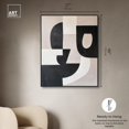 thumbnail image 4 of Curvilinear Contrast I Canvas Print Midcentury Art by Art Remedy, Black Frame, 36 x 45, 4 of 6