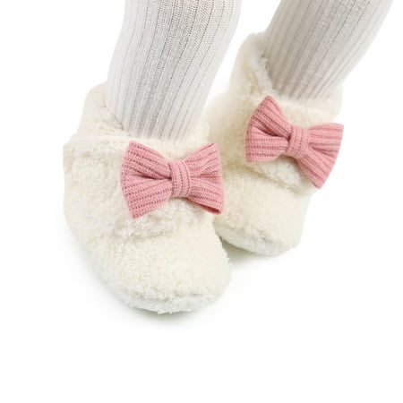

Baby Girls Soft Velvet Cotton Boots Infants Winter Warm Crib Shoes First Walkers 0-18M