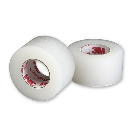 - 3M First-Aid Transpore Clear Surgical Tape - 1 Inch X 10 Yards - 12 Pieces
