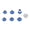 Blue, variant on Interchangeable Thumbstick Metal Mod Kit with Textured Rubber Grips and Stainless Steel Base Replacement Part for Xbox One Elite Series 2 Controller 6-in-1 Set 0.35 oz / 10 g Red