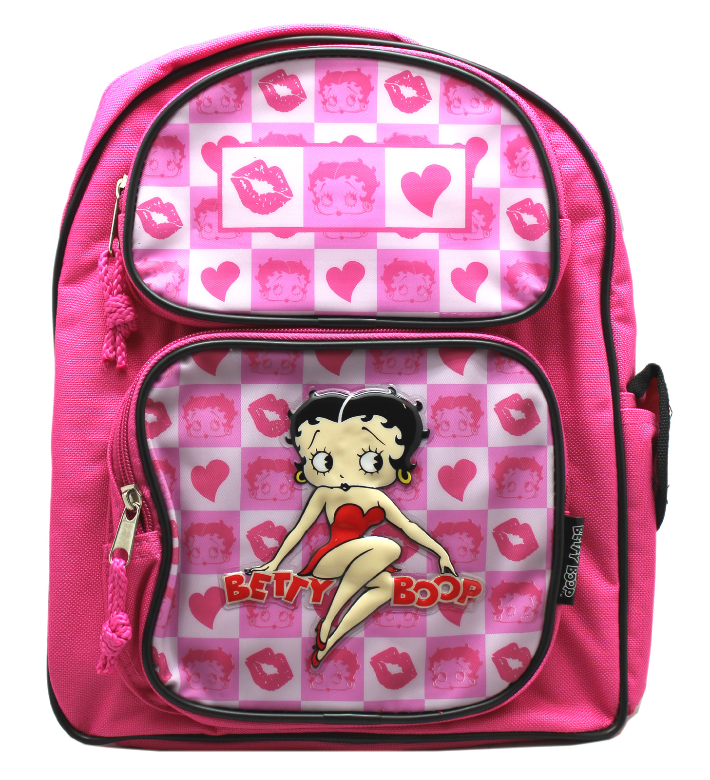 Drawstring Travel Jewelry Pouch Betty Boop and Hearts w FREE Face Mask