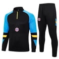 thumbnail image 1 of Season 23-24 Bayern home with long sleeve shirt set for kids with long sleeve set for adults black 1 12, 1 of 5