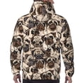 thumbnail image 7 of Kdxio Pug Print Mens Casual Hooded Collar Drawstring Hoodies Pullover Sweatshirts Casual Long Sleeve Shirts-Medium, 7 of 7