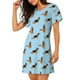 thumbnail image 2 of Fotbe German Shepherd Dog Bata de Dormir para Mujer con Estampado, Camisón de Algodón de Manga Corta, Ropa de Dormir Casual, 2 of 6