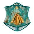 thumbnail image 4 of Ugoldhm Women's Renaissance Floral Corset - Overbust Strapless Open Back Lace-Up Shapewear, 4 of 5