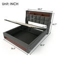 thumbnail image 3 of Kumix Full Size Upholstered Platform Bed with a Hydraulic Storage System, LED and USB Charging, Platform Bed for Bedroom, Grey (without mattress), 3 of 7