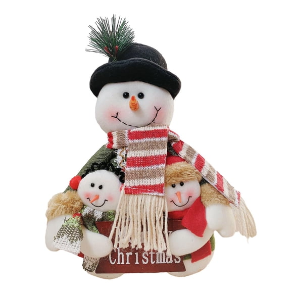 Office figurines,Christmas Stuffed Plush Doll Bedroom Office Decor,Family Kids Toy Holiday Party for Kids Adults,Plush Doll Stuffed Animal Toy Room Decoration,Christmas Figurine Living Snowman