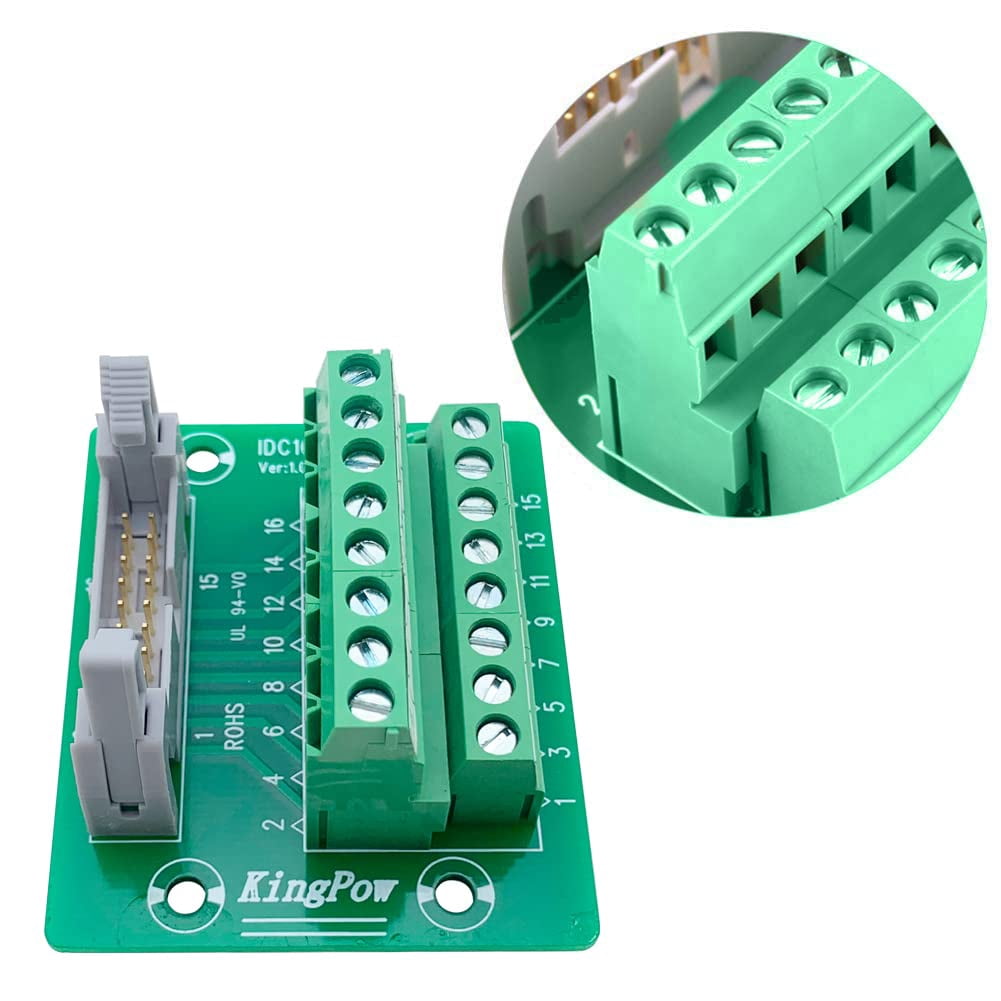 16 expansion board 2816-pin male terminal block connector, with 45 rail mounting feet, suitable for