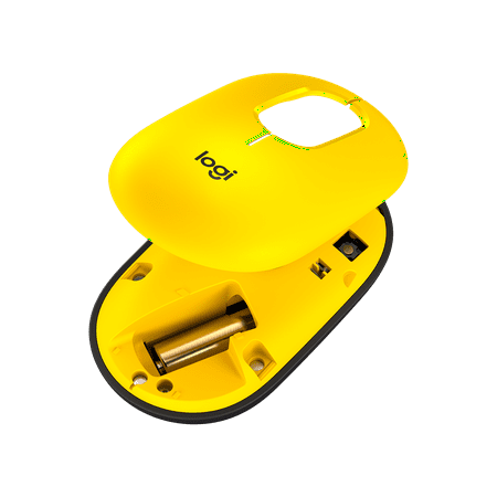 Logitech - POP Mouse Bluetooth Optical Ambidextrous Mouse with Customizable Emojis - Blast Yellow