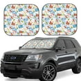 thumbnail image 6 of Kdxio Summer Stamp Print 2-Piece Sun Shade Front Windshield - Foldable Car Front Window Sunshades For Most Sedans Suv Truck, 6 of 6