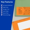 thumbnail image 3 of Avery Printable Rectangle Labels, Bright Orange, 4" x 6", 40ct, 3 of 11