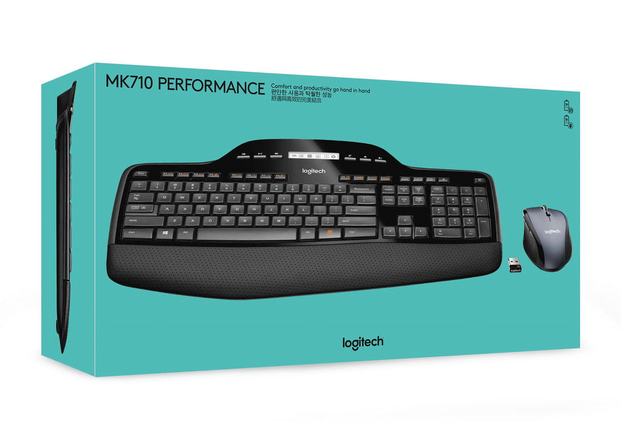 Logitech 920-002416 Mk710 Wireless Keyboard/Mouse, Desktop Black Usb, Set