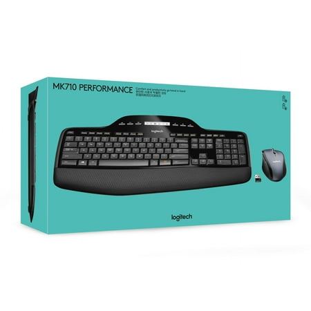 Logitech - MK710 Full-size Wireless Keyboard and Mouse Bundle for Windows with 3-Year Battery Life - Black