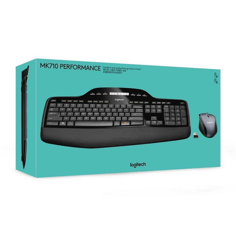 Logitech 920-002416 Mk710 Wireless Usb, Keyboard/Mouse, Desktop Set, Black