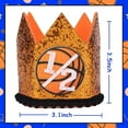 thumbnail image 5 of Basketball 1/2 Birthday Glitter Hat, Baby Boys Half Birthday Crown Orange, 6-Month Sports Theme Party Photo Props Decorations Supplies Favors, 5 of 6