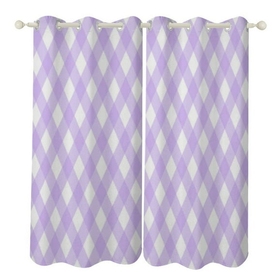 Purple Lavender Print 2 Panels Curtains for Bedroom Living Room Drapes Kitchen Window Curtain Home Decor