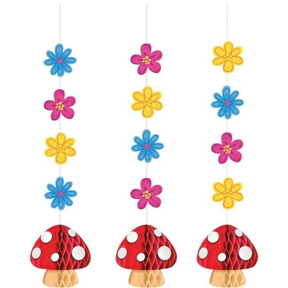 Creative Converting 359299 Party Gnomes Hanging Cutouts with Honeycomb
