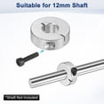 thumbnail image 4 of Uxcell 2-Pack Single Split Shaft Collar 12mm Bore 30mm OD, 10mm Thickness Aluminum Clamp-On Shaft Collars [Silver], 4 of 6