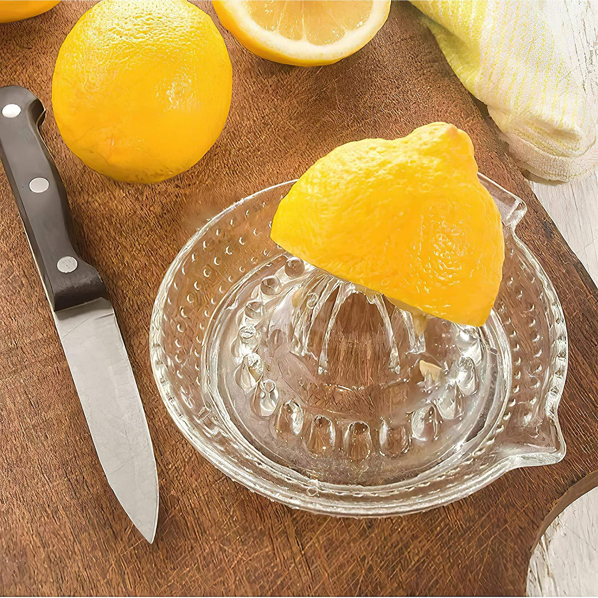 Citrus Orange Lemon Squeezer, Manuel hand juicer with glass and