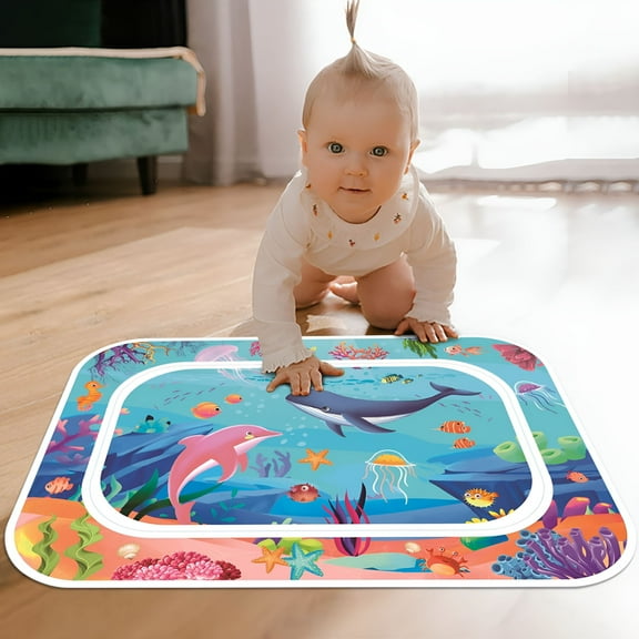 BESTSKY Tummy Time Water Mat丨Inflatable Tummy Time Water Play Mat for Babies, Infants and Toddlers 3 to 12 Months Promote Development Toys Baby Gifts