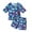 Blue, variant on PINQI Baby Workout Short Pants Summer Toddler Boys Girls Cartoon Dinosaur Printed Two Piece Swimwear Swimsuit Bikini Set