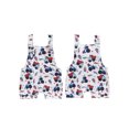 thumbnail image 2 of Raccmtaty Baby Boys Summer Overalls Romper Casual Patriotic Plaid/Digger Print Sleeveless Jumpsuit for Newborn Cute Clothes, 2 of 8