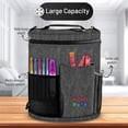 thumbnail image 3 of MOMOTOYS Compact Crochet Yarn Organizer & Storage Bag for Yarn & Crochet Hooks, Gray, 3 of 8