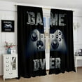 thumbnail image 4 of Gamer Curtains for Boys Bedroom, Game Over Window Curtain for Kids Gamer Room Decor Video Gamepad Window Treatments Living Room, （W21xL54 Inch） x2 Panels, 4 of 6
