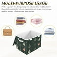thumbnail image 6 of Yayeee Collapsible Cube Storage Bin with Lid Fabric Closet Decorative Basket with Handles, Green Christmas Trees, 6 of 7