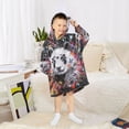 thumbnail image 6 of BZSMCE Wearable Blanket Hoodie Fashion Colorful Panda Splash Home Wear, 6 of 7