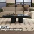 thumbnail image 6 of Guyii 46.06" Cloud-Shaped Coffee Table, Modern Wood Center Table for Living Room, Apartment, Black, 6 of 8