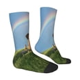 thumbnail image 3 of Uemuo Elephant Dog Pattern Women's Crew Socks, Soft Durable Breathable Moisture-Wicking with Odor Control Cotton socks, 3 of 9