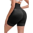 thumbnail image 2 of DARING DIVA High Rise Shorts Shapewear Lace Trim Zipper Hooks Closure S Black, 2 of 6