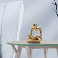 thumbnail image 3 of Dalazy Statue de Penseur Abstrait Figurine Humaine Collectionnable pour Mariage Étagère Dorée, 3 of 9