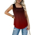 thumbnail image 5 of Yubnlvae &nbsp;Square Neck Casual Tank Top (2025 Summer) Tank Tops for Women Summer Outfits 2025 Square Neck Casual Shirts Blousesclearance! Gradient, Square Collar, Khaki, M, 5 of 9