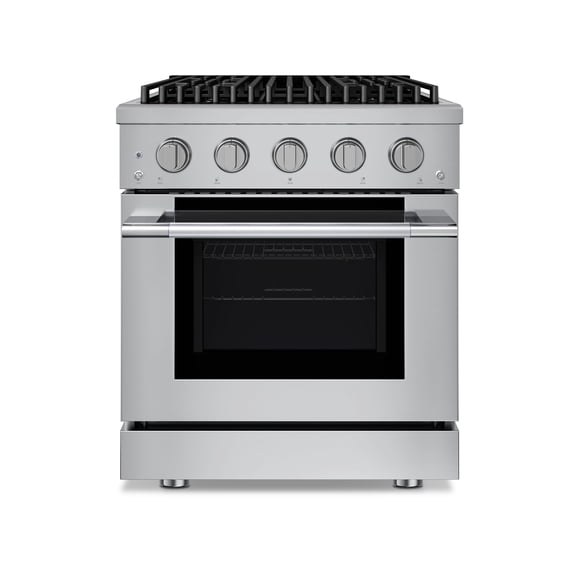 30" Stainless Steel Gas Range 4 Burners (20,000 BTU) 4.2 cu.ft Convection Oven 5 Racks Convertible NG/LP