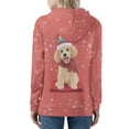 thumbnail image 2 of DISNIMO Christmas Hoodies Golden Retriever Printed Full Zip Up Hoodie for Women Long Sleeve Hooded Jackets Snowflake Sports Sweatshirts with Pockets, XS, 2 of 6