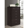 thumbnail image 3 of Hodedah 7-Drawer Chest with Locks on 2-Top Drawers in Chocolate, 3 of 10