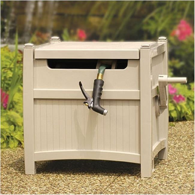 Suncast Slide Trak 225 ft. Beige Retractable Free Standing Hideaway Hose Reel Suncast Slide Trak 225 ft. Beige Retractable Free Standing Hideaway Hose Reel