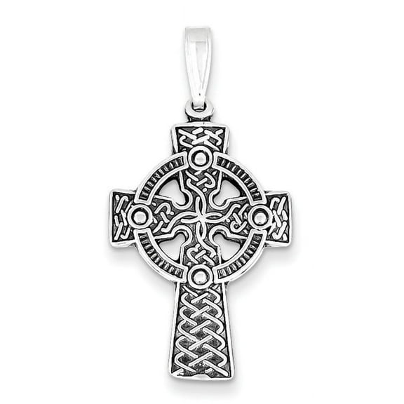 FJC Finejewelers Sterling Silver Antiqued Celtic Cross Pendant Necklace - Chain Included
