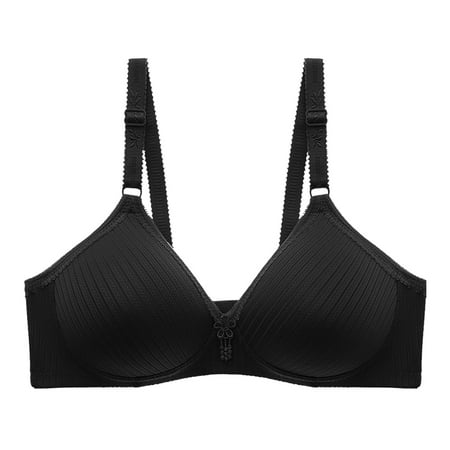 Fesfesfes Bras for Women Wireless Women Oversized Gathered Bra Thin Wirefree Bras Breasted Lace Embroidered Bras