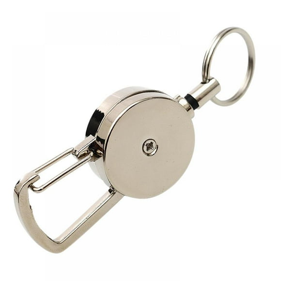 Retractable Keychains Badge Holder Extendable Keychain Stainless Steel Retractable Keyring Key Reel Key Chain with 27 inch Steel Wire Rope