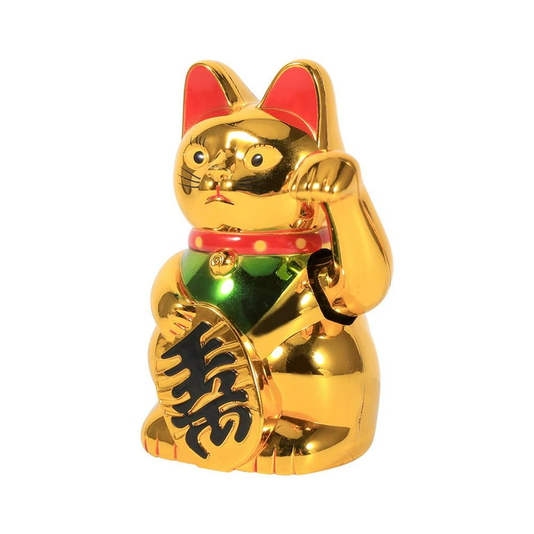 Gold cat with clearance waving arm