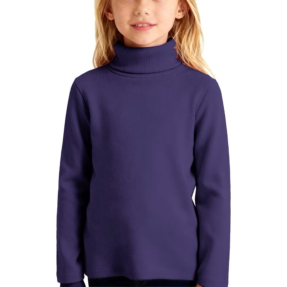 EnJoCho Children Unisex Solid Color T-Shirt Kids School Unifor𝗆 Long Sleeve Turtleneck T-Shirt Boys Long Sleeve Thermal Turtle Neck Sweater for Kids 4T-16 Years Soft Warm Under Shirts