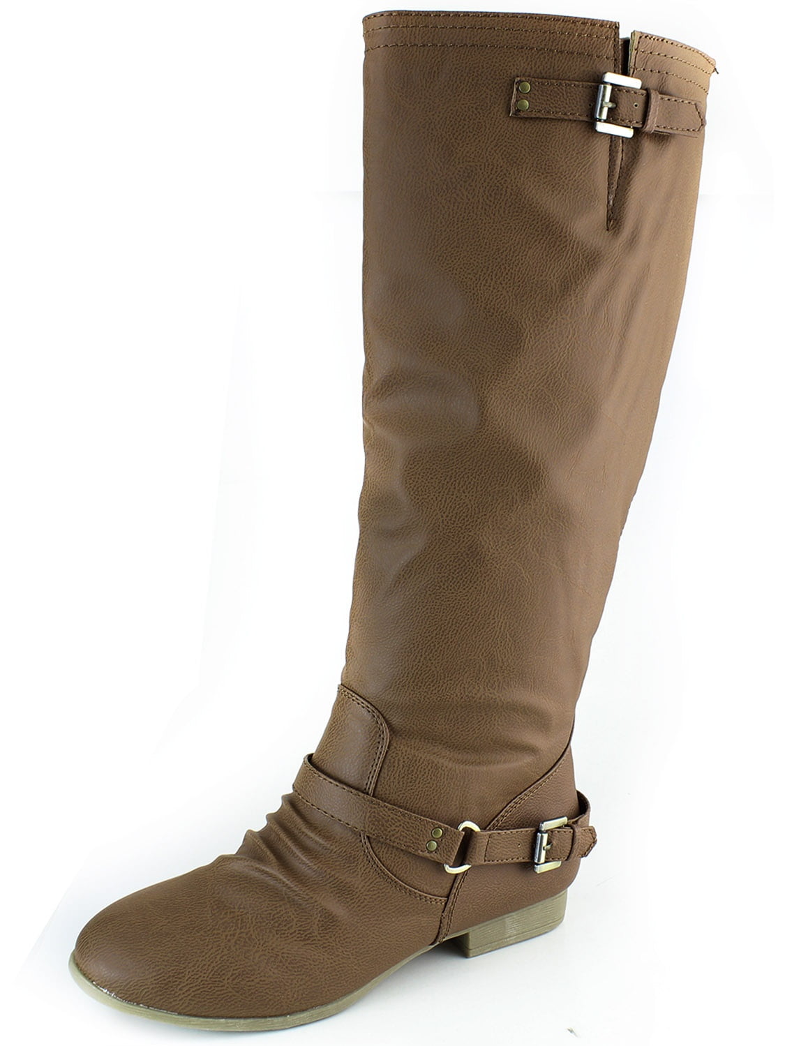 riding boots with red zipper