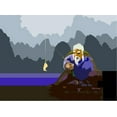 thumbnail image 2 of Pansanit, Surapol 32x25 Gold Ornate Wood Framed with Double Matting Museum Art Print Titled - Fishman, 2 of 4