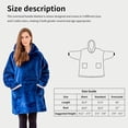 thumbnail image 4 of RUIKASI Wearable Blanket Hoodie Adult - Comfy Sherpa Blanket Hoodie Sweatshirt for Women Men, Hooded Blanket with Sleeves and Giant Pockets as Gifts for Adult, Blue, Small, 4 of 7