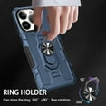 thumbnail image 3 of Allytechgroup for iPhone 16 Pro Case with Stand, [Built-in Kickstand] Support Magnetic Car Phone Mount Military Grade Drop Protection Rugged Heavy Duty Durable Cover Case for Women Men, Blue, 3 of 10